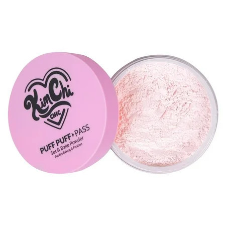 KimChi Chic Beauty Puff Puff Pass Set and Bake Setting Powder for Makeup Extra Fluffy Loose Face Powder Poof Soft Natural Face Makeup for Uneven Skin Tone 09 Pink | Walmart (US)