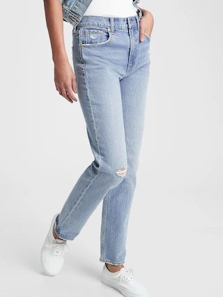 Sky High Distressed Straight Leg Jeans | Gap (US)