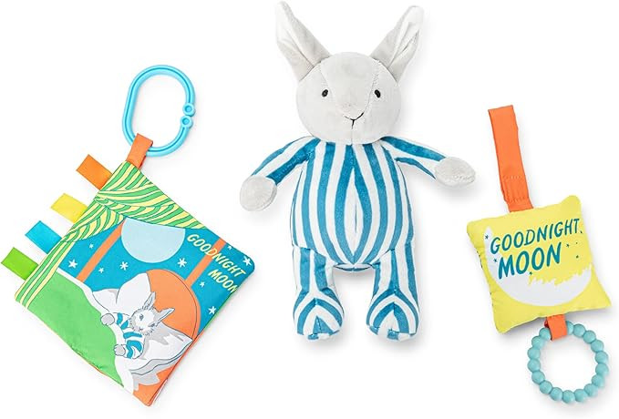 KIDS PREFERRED Good Night Moon - 3 Piece Gift Set with Stuffed Animal Bunny Rabbit Plush and Acti... | Amazon (US)