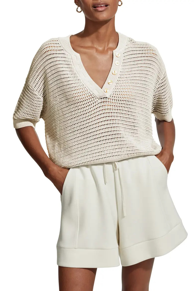 Callie Sheer Knit Cotton Top (Women) | Nordstrom | Nordstrom