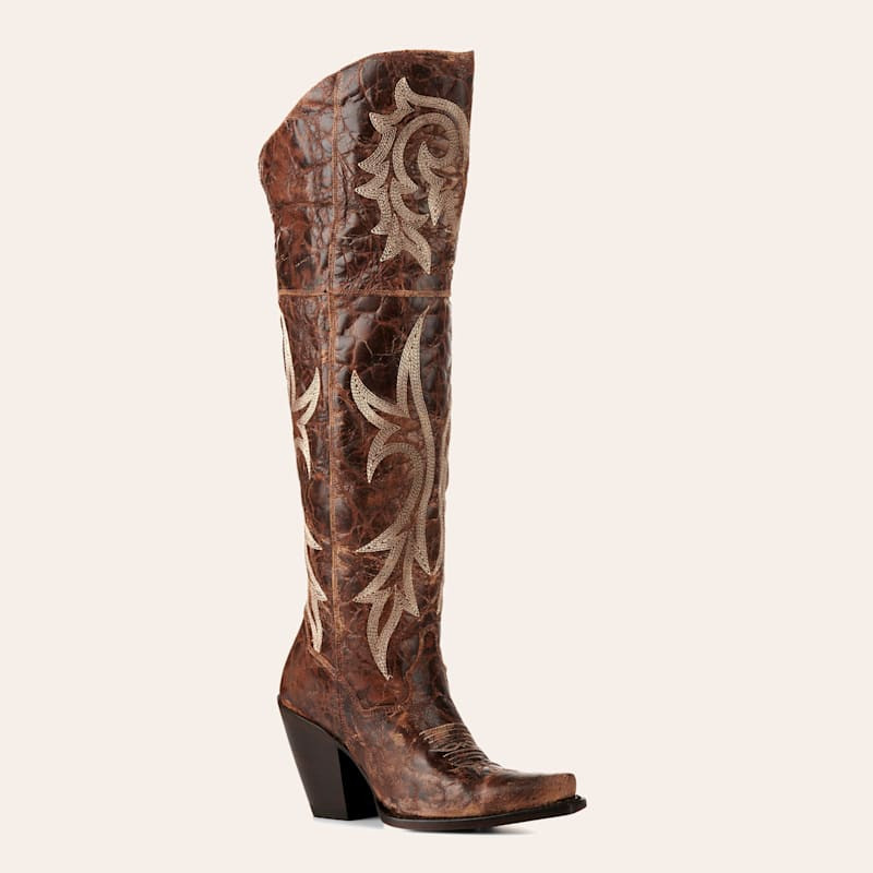 Dan Post Women's Jilted Distressed Brown Snip Toe Tall Cowboy Boots | Cavender's
