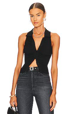 superdown Rina Ruched Top in Black from Revolve.com | Revolve Clothing (Global)