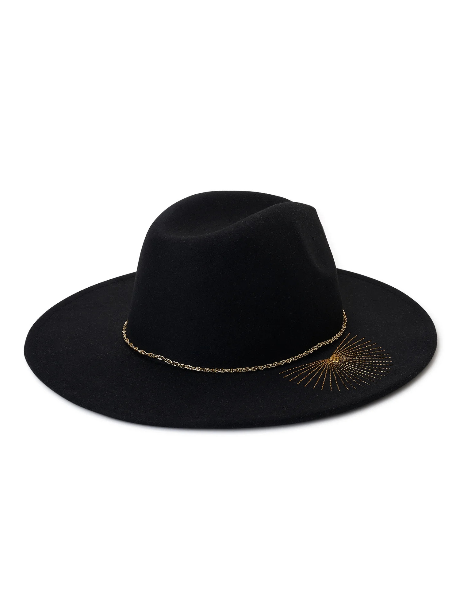 No Boundaries Women's Embroidered Fedora Hat | Walmart (US)