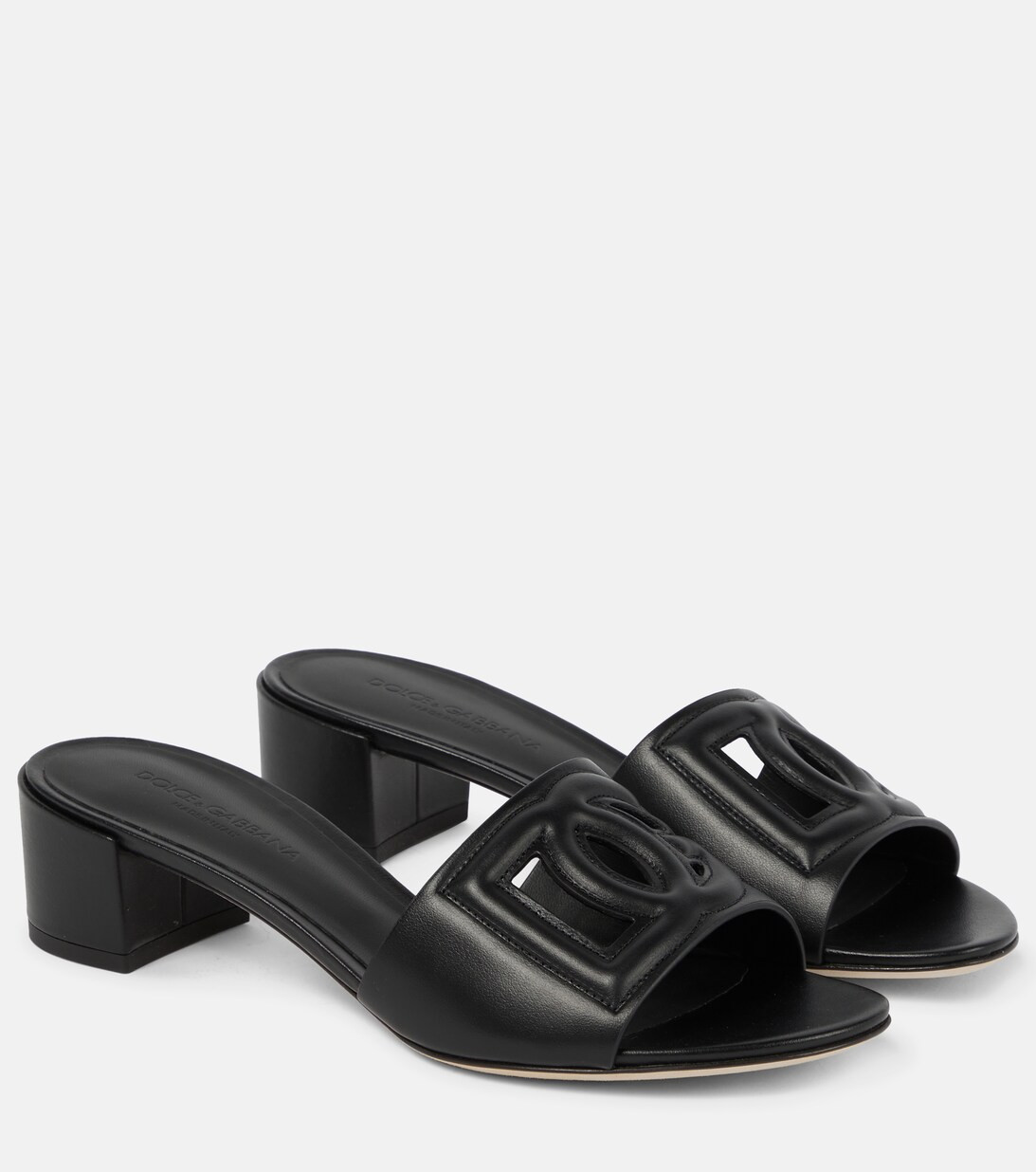 Pantoletten DG aus Leder | Mytheresa (DACH)