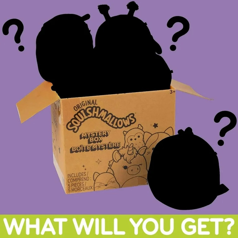Squishmallows: Original 5&quot; Plush Mystery Box - 5 Pack - Surprise Assorted Character Styles, Soft ... | Walmart (US)