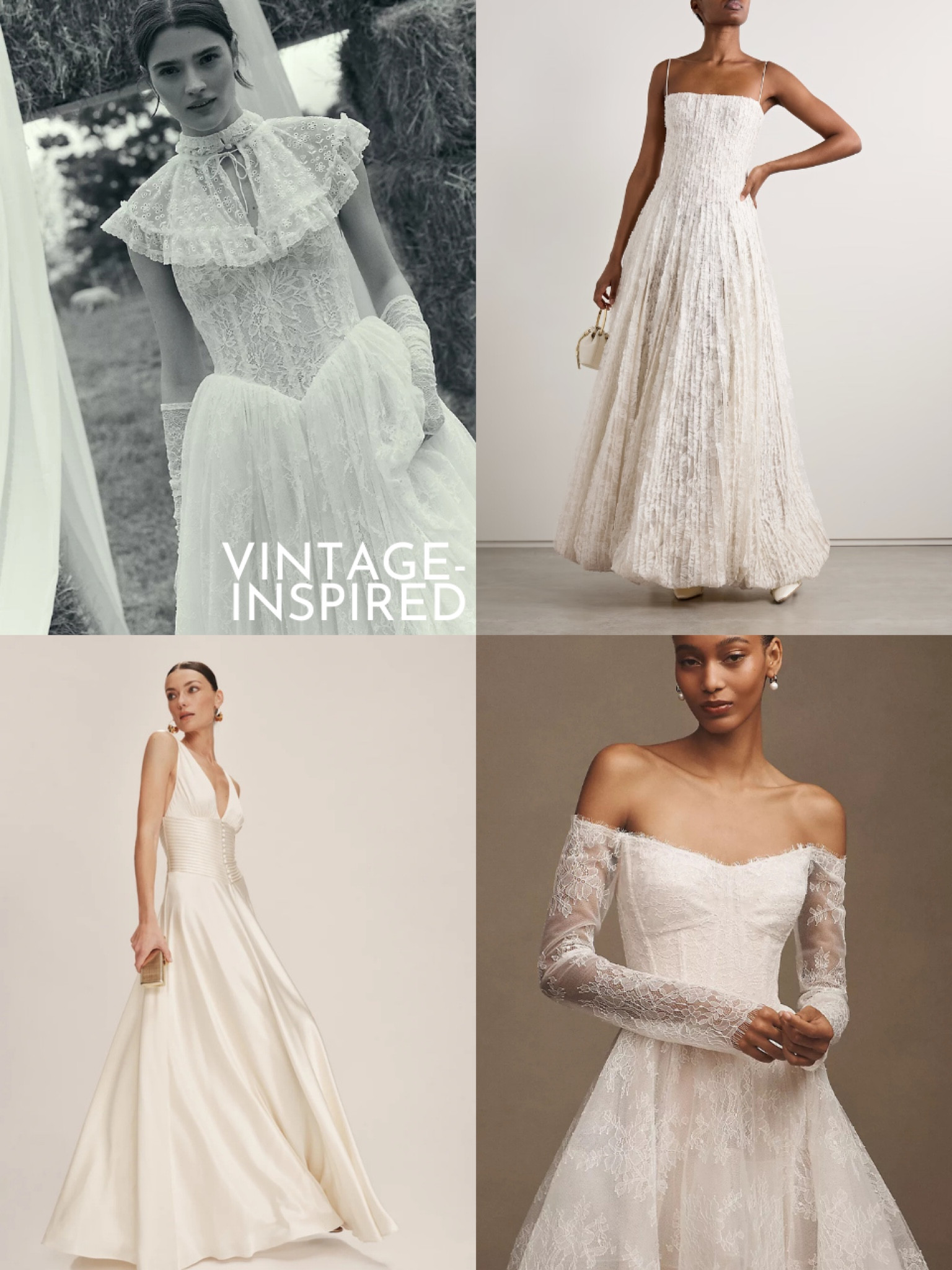 Dream wedding dress, unlocked ✨ From modern and minimalistic to boho and free spirited, we’ve rounded up wedding dresses by theme to help you find your perfect match.