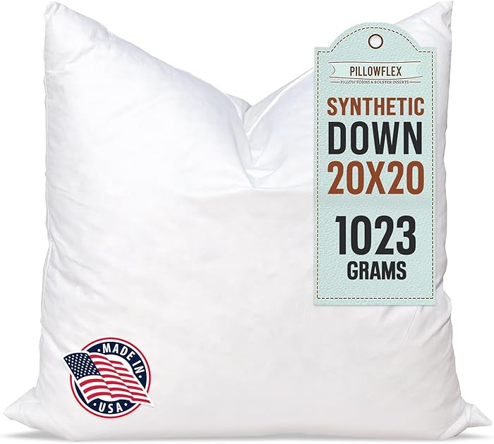 Pillowflex Synthetic Down Pillow Insert 20x20 in - Karate Chop Pillow | Amazon (US)