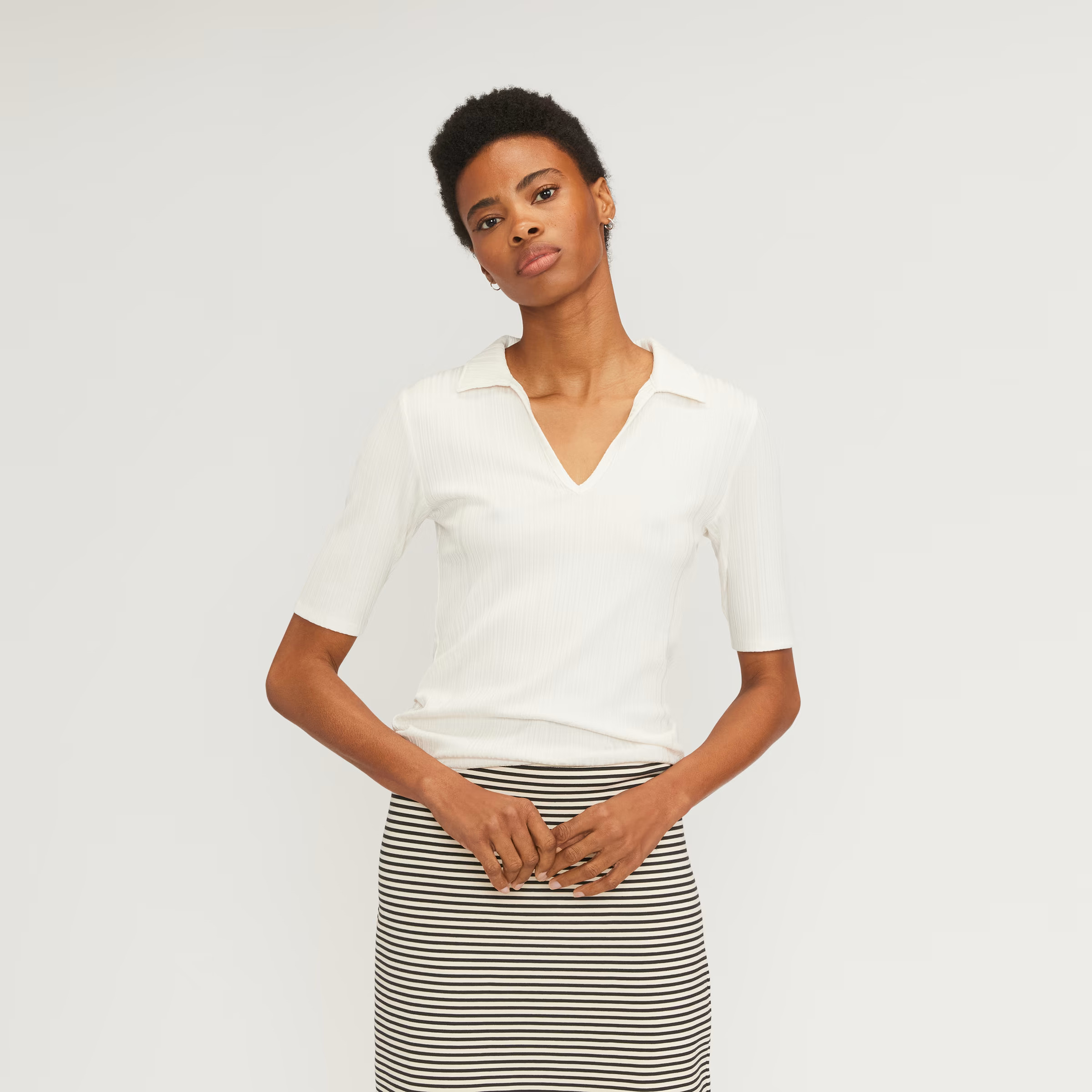 The Rib Soft Knit Open Collar Polo | Everlane