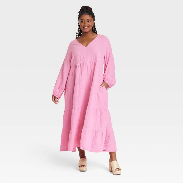 Women's Bell Long Sleeve Tiered Gauze Dress - Target New Arrivals, Spring Target Dress | Target