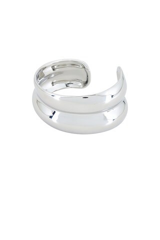 SHASHI Double Dome Cuff Bracelet in Silver from Revolve.com | Revolve Clothing (Global)