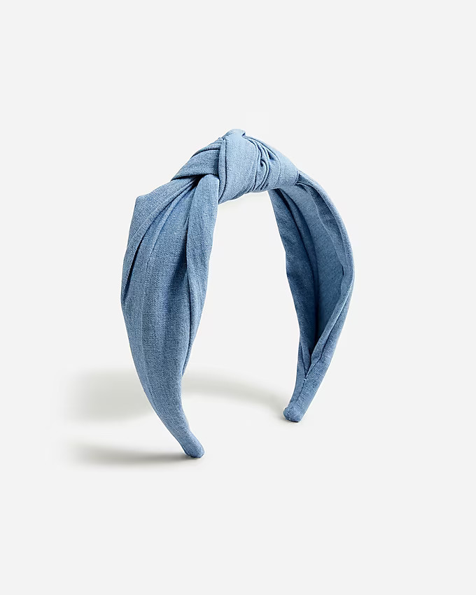 Knot headband in chambray | J. Crew US