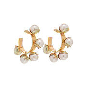 Mini Delfina Pearl Hoops Blush | Mignonne Gavigan