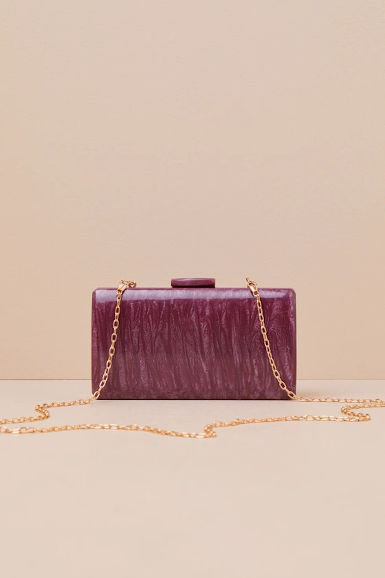 Upscale Sweetness Purple Marble Acrylic Box Clutch | Lulus