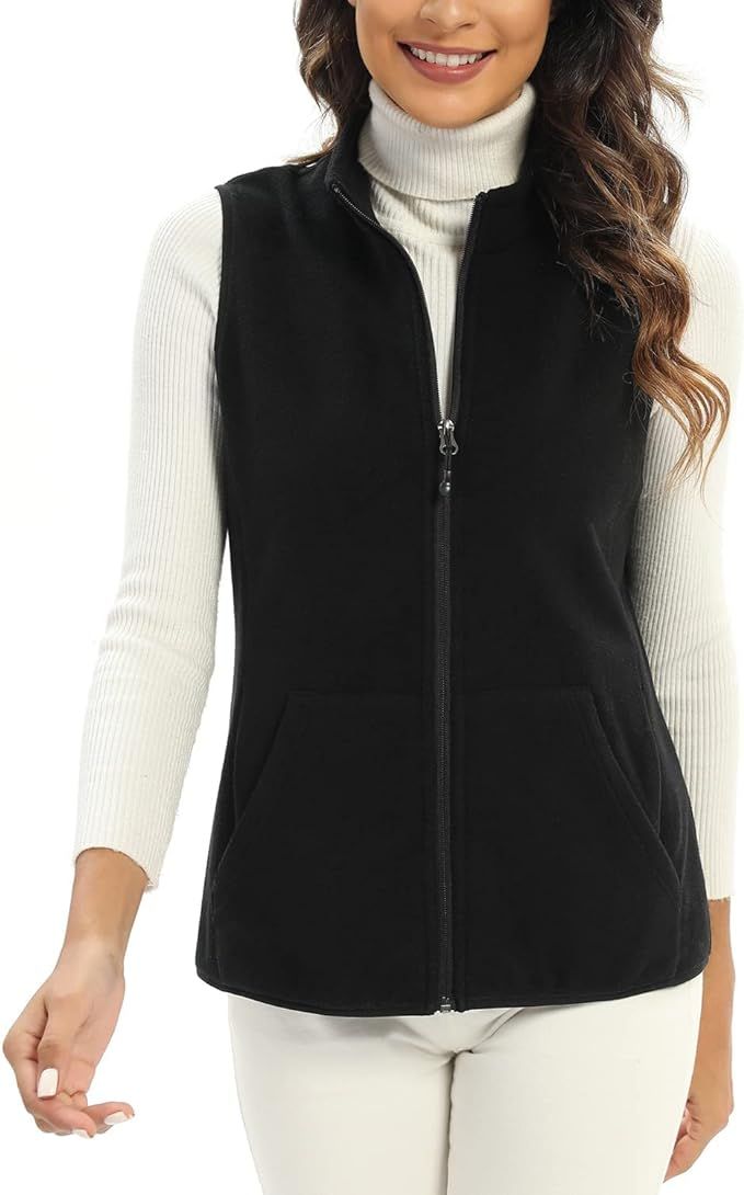 Xeoxarel Women's Fleece Vest with 6 Pockets (XS-2XL) | Amazon (US)
