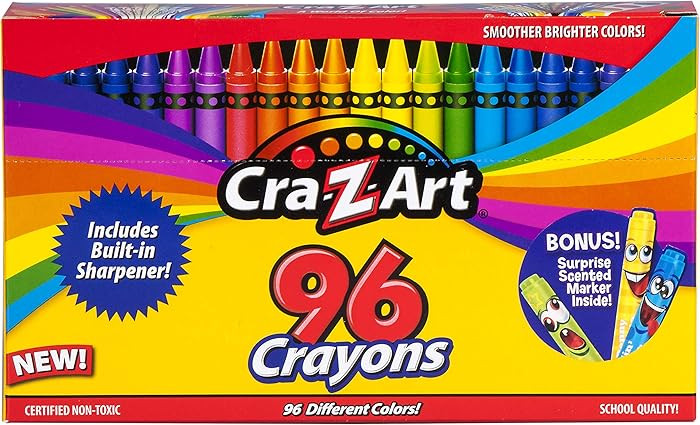 Cra-Z-Art 96ct Crayons in Flip-Top Box with Sharpener | Amazon (US)
