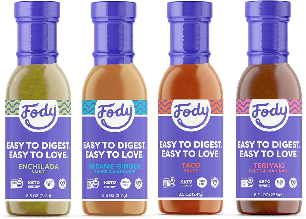 Fody Variety Sauce Pack | Low FODMAP | No Onion No Garlic | Gluten Free Lactose Free | 4, 8 Ounce... | Amazon (US)