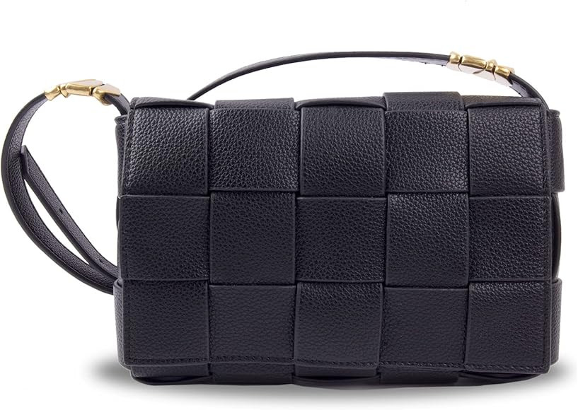 Woven Crossbody Bags For Women, Shoulder Braided Bag, Padded Cassette Crossbody Leather, Braided ... | Amazon (US)