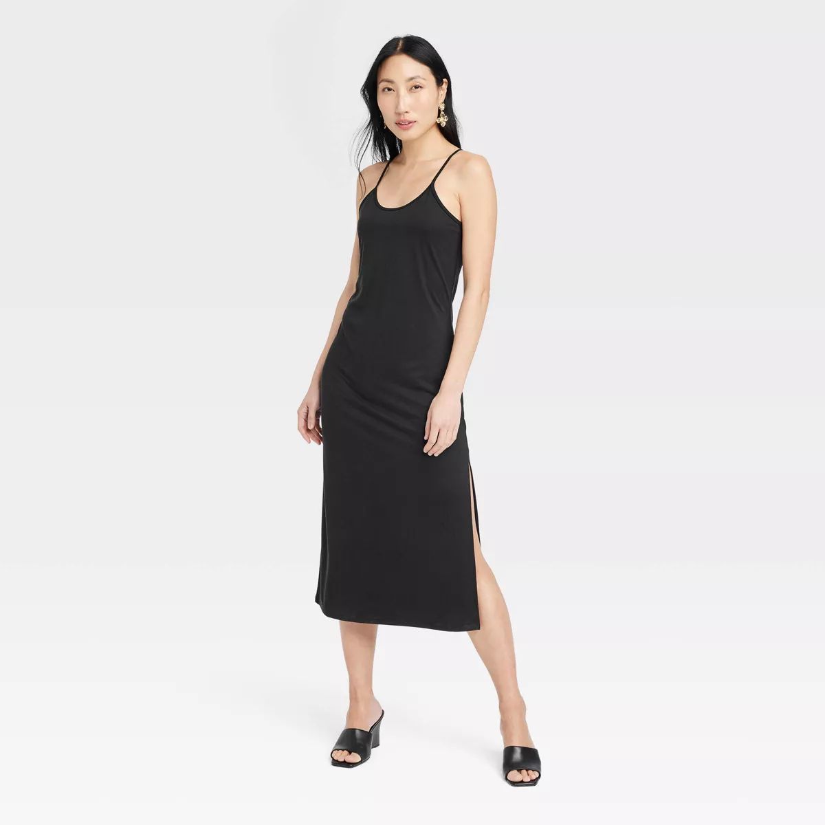 Women's Rib-Knit Midi Cami Dress - A New Day™ | Target