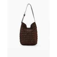 Mango Natural Fibre Shoulder Bag - Brown | Very (UK)