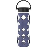 Lifefactory 22-Ounce BPA-Free Glass Water Bottle with Classic Cap and Protective Silicone Sleeve, On | Amazon (US)