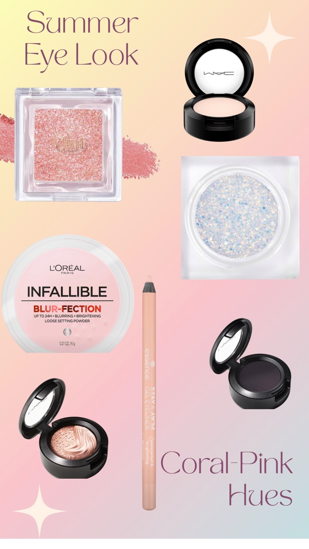 Summer Eye Makeup Look: Featuring Coral-pink Hues (couldn’t find the exact shade of glitter I used in TikTok video but the one linked is from the same brand and similar).

#LTKFindsUnder50 #LTKStyleTip #LTKBeauty