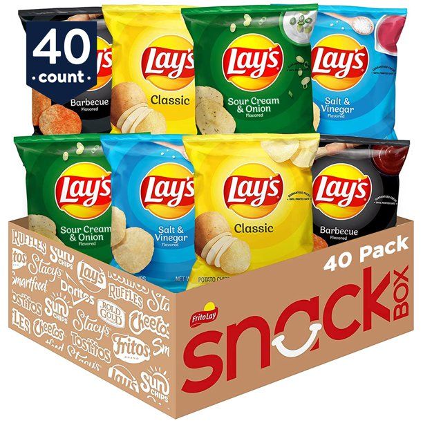 Lay's Potato Chips Variety Pack, 1 oz Bags, 40 Count - Walmart.com | Walmart (US)