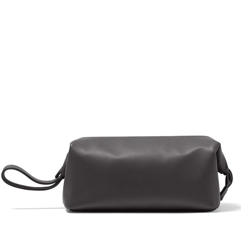Framed Toiletry Bag | Full grain leather Black Onyx | Leatherology