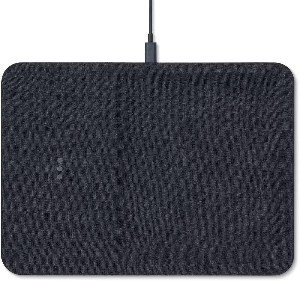 Courant Catch:3 - Belgian Linen Wireless Charging Station and Valet Tray (Charcoal) - Qi Certified - | Amazon (US)