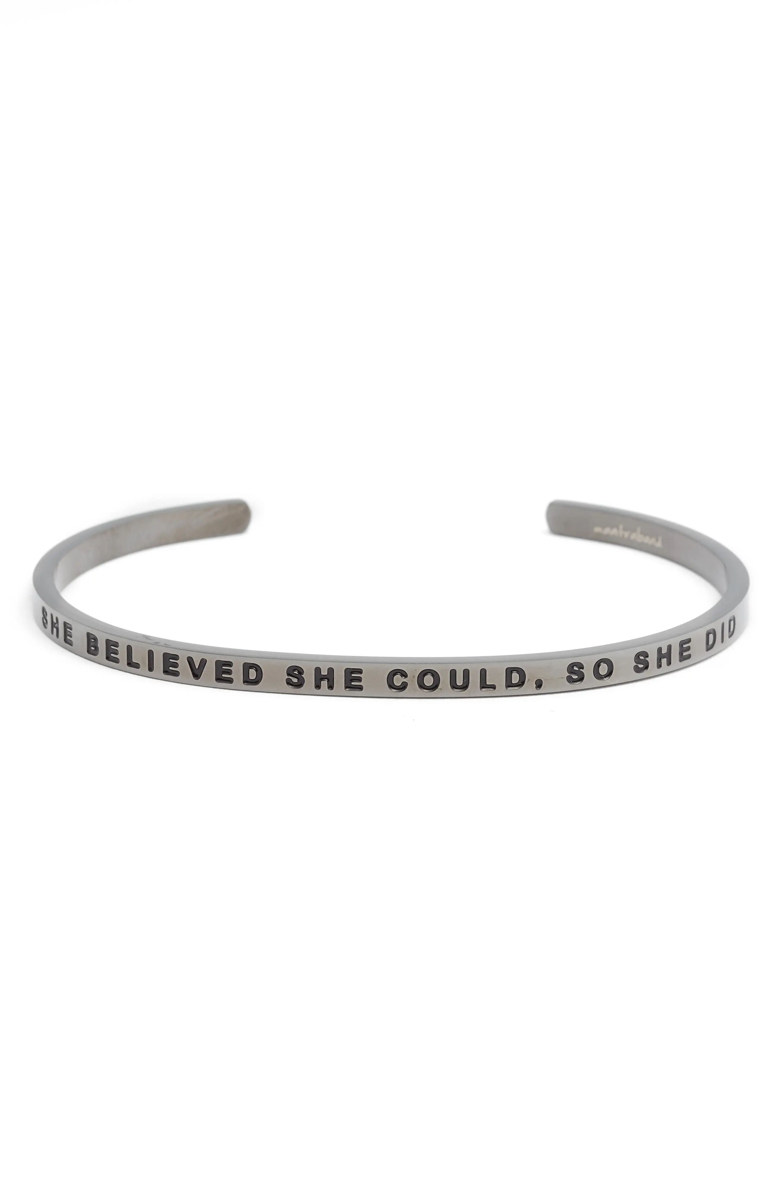 MantraBand® 'She Believed She Could' Cuff | Nordstrom
