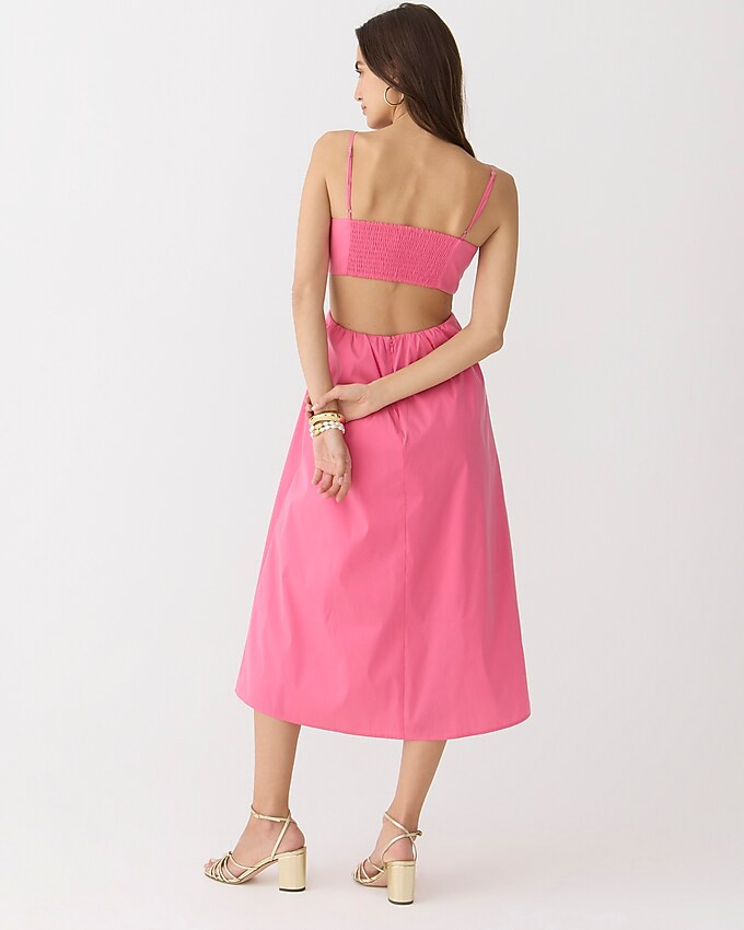 Collection bow-front cutout midi dress in stretch taffeta | J. Crew US