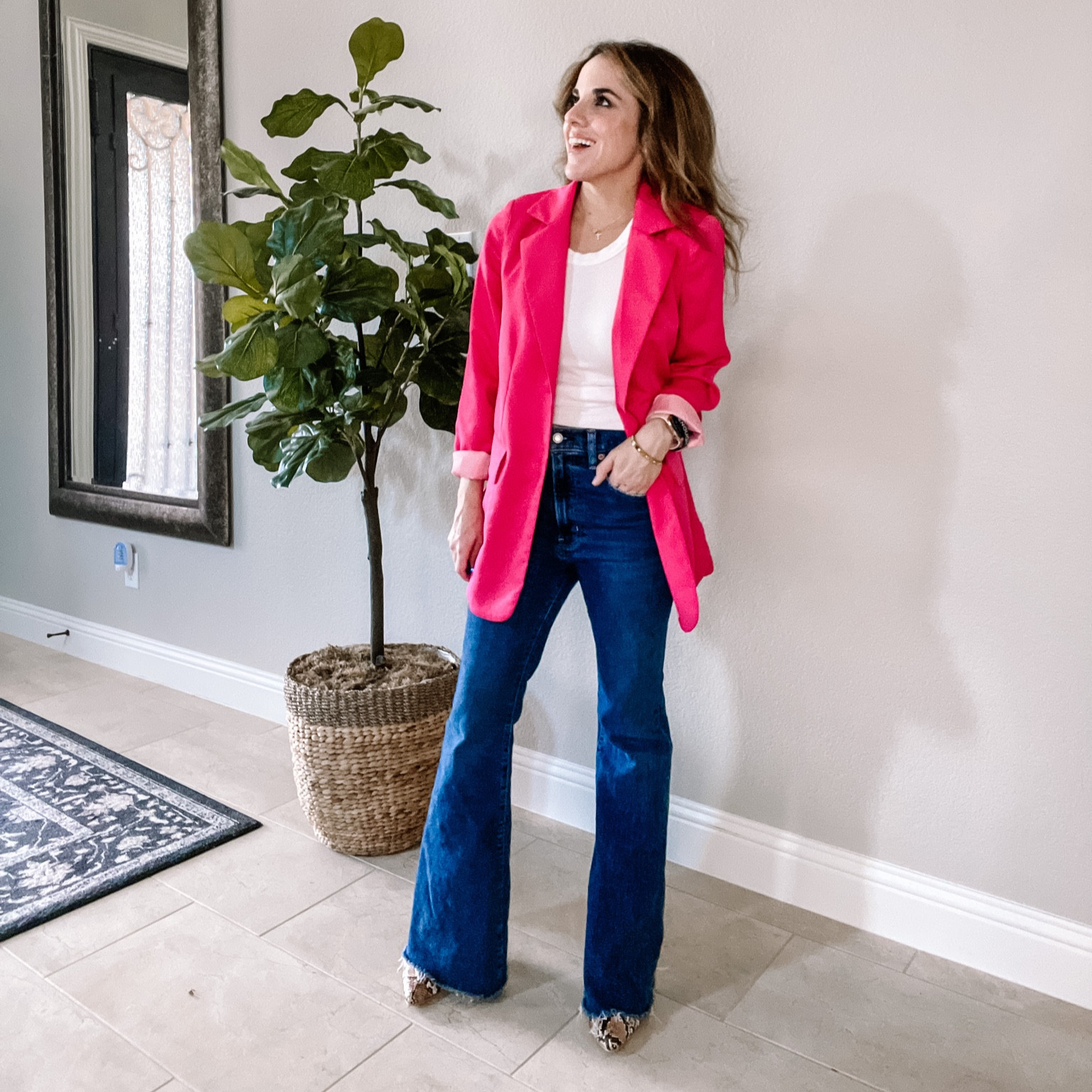 Hot pink is HOT this Fall 2022! Wearing XS in this blazer! 💓💓

#LTKunder100 #LTKshoecrush #LTKstyletip