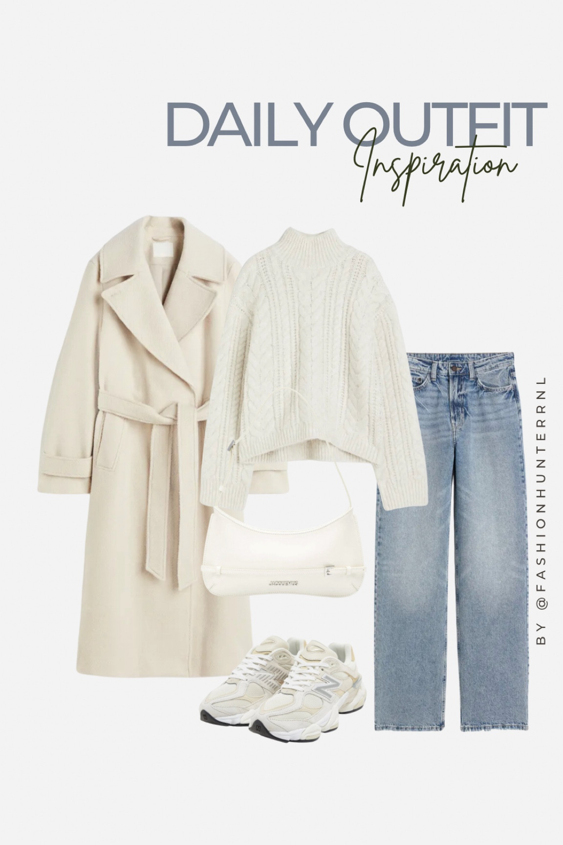 Neutral tone fall and winter outfit Inspiration ☁️ 
Jeans and a pullover, not to forget the super pretty Jacquemus bag and match ing new balance 9069 sneakers in the color white beige. 

#winteroutfit #falloutfit #outfitinspiration #jacquemus #newbalance #neutraltones  #falloutfit #workwear

#LTKeurope #LTKSeasonal #LTKstyletip