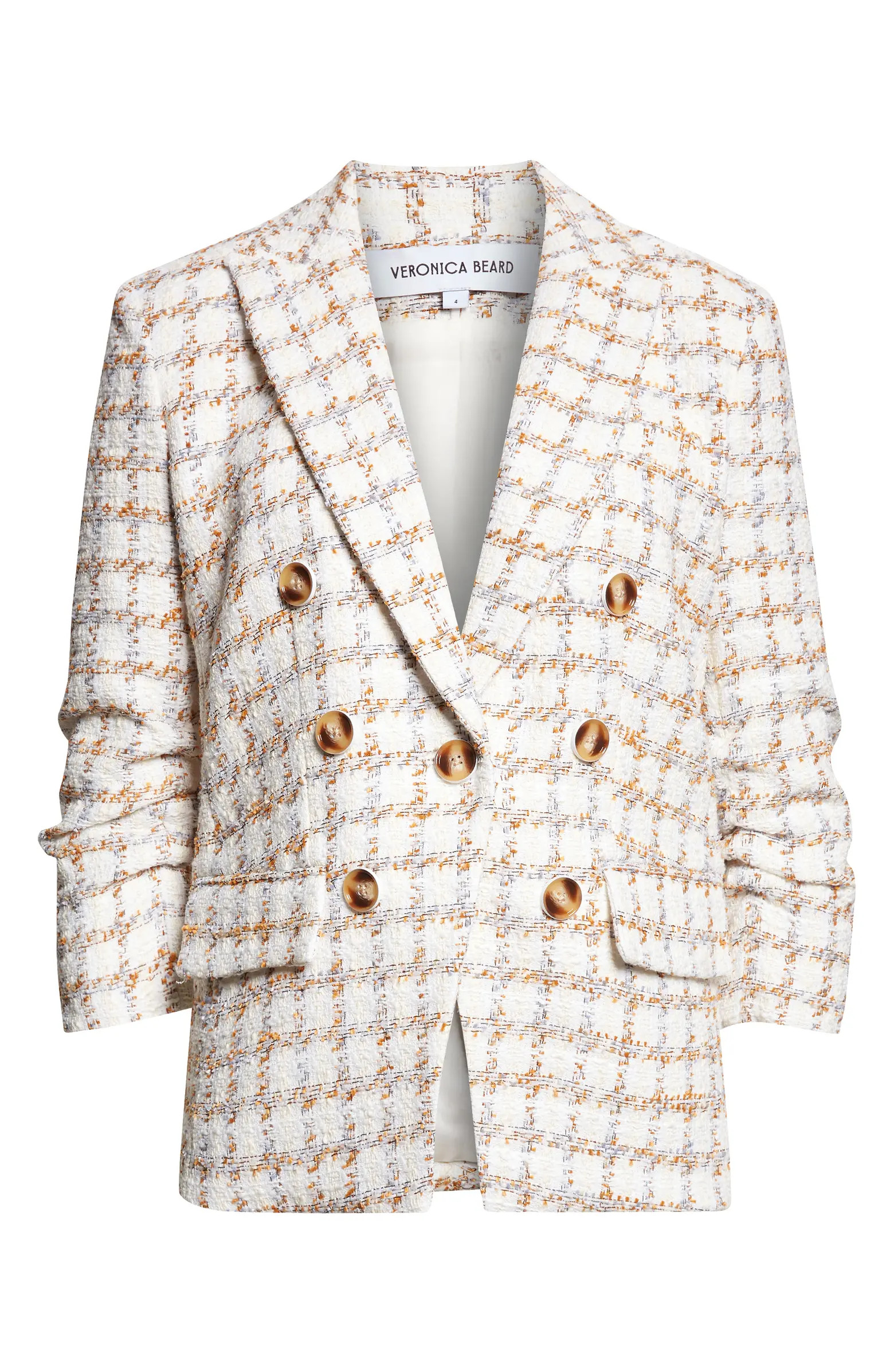 Ryland Double Breasted Metallic Tweed Dickey Jacket | Nordstrom