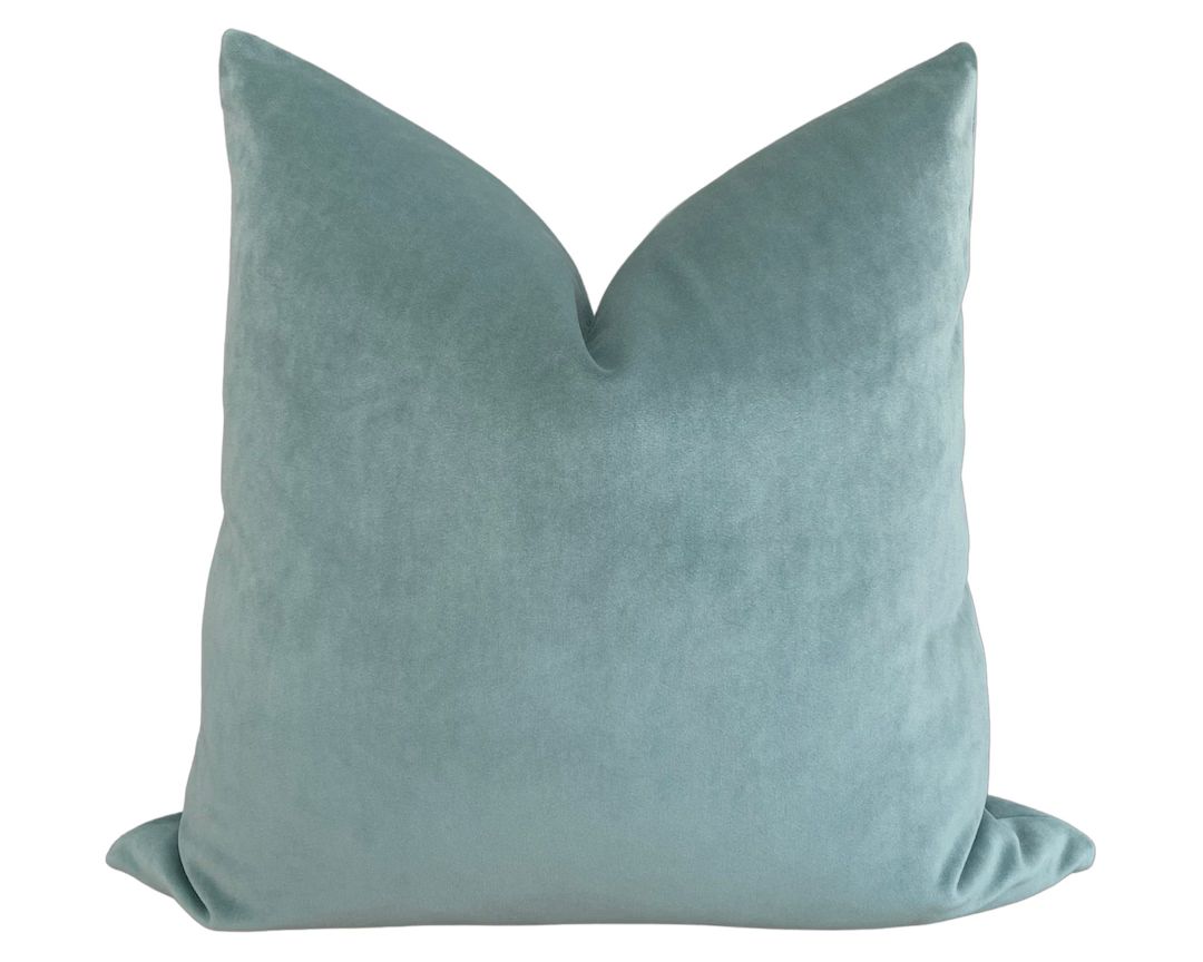 PLUSH Seafoam Pillow Cover  Aqua Pillow  Teal Pillow  - Etsy | Etsy (US)