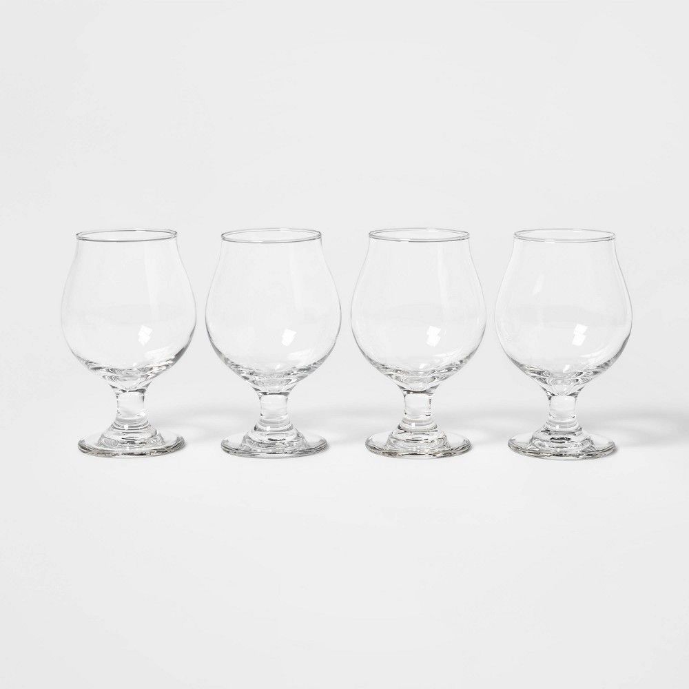 16oz 4pk Glass Tulip Beer Glasses - Threshold | Target