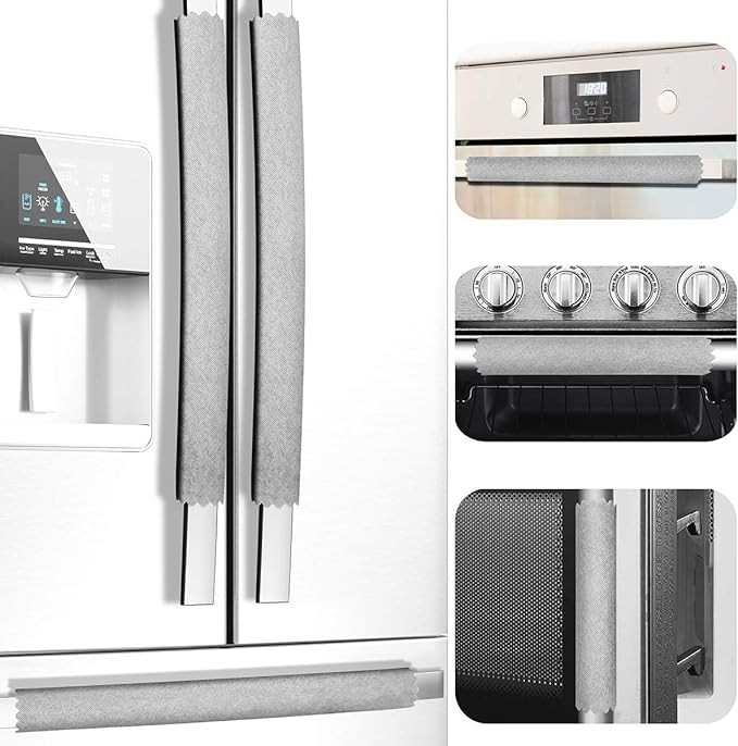Refrigerator Door Handle Covers, 6 PCS, Sleek and Form-Fitting, Keep Your Kitchen Appliance Clean... | Amazon (US)