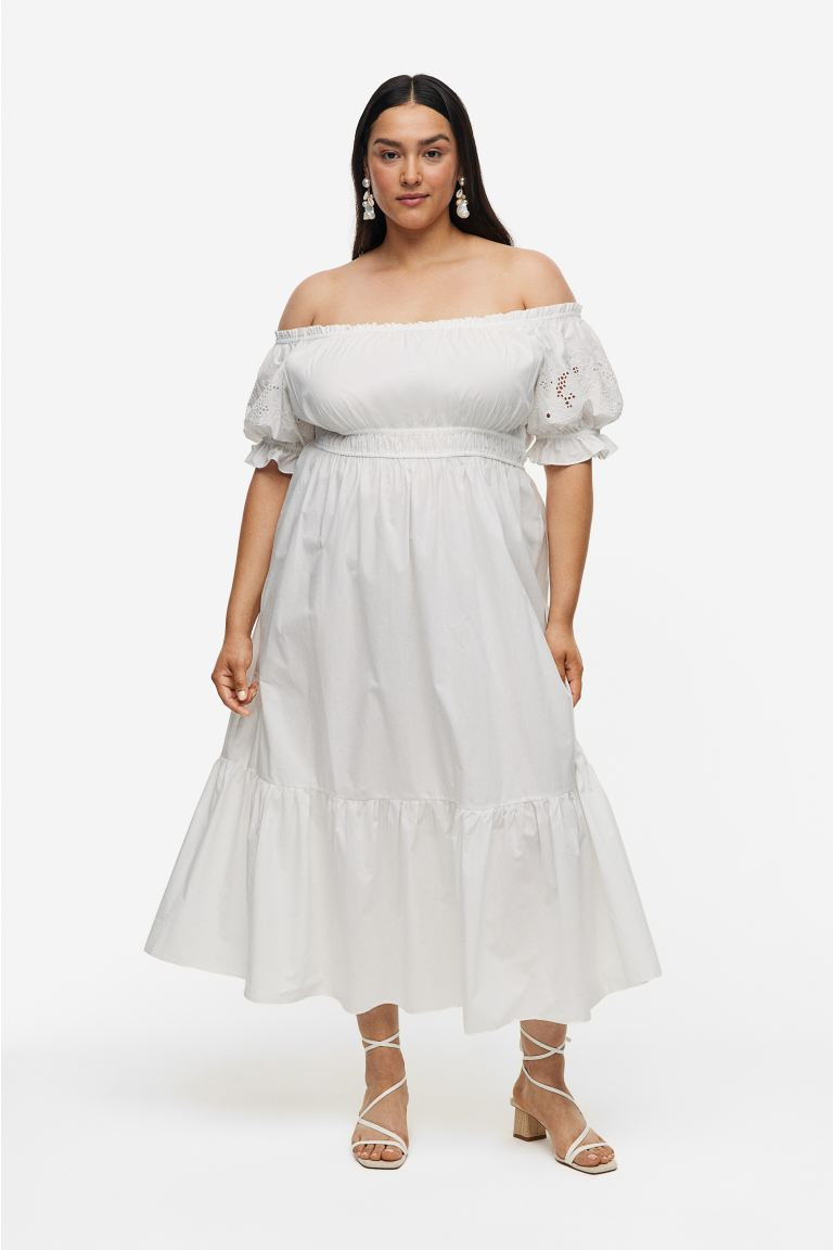 Off-the-shoulder Cotton Dress | H&M (US + CA)