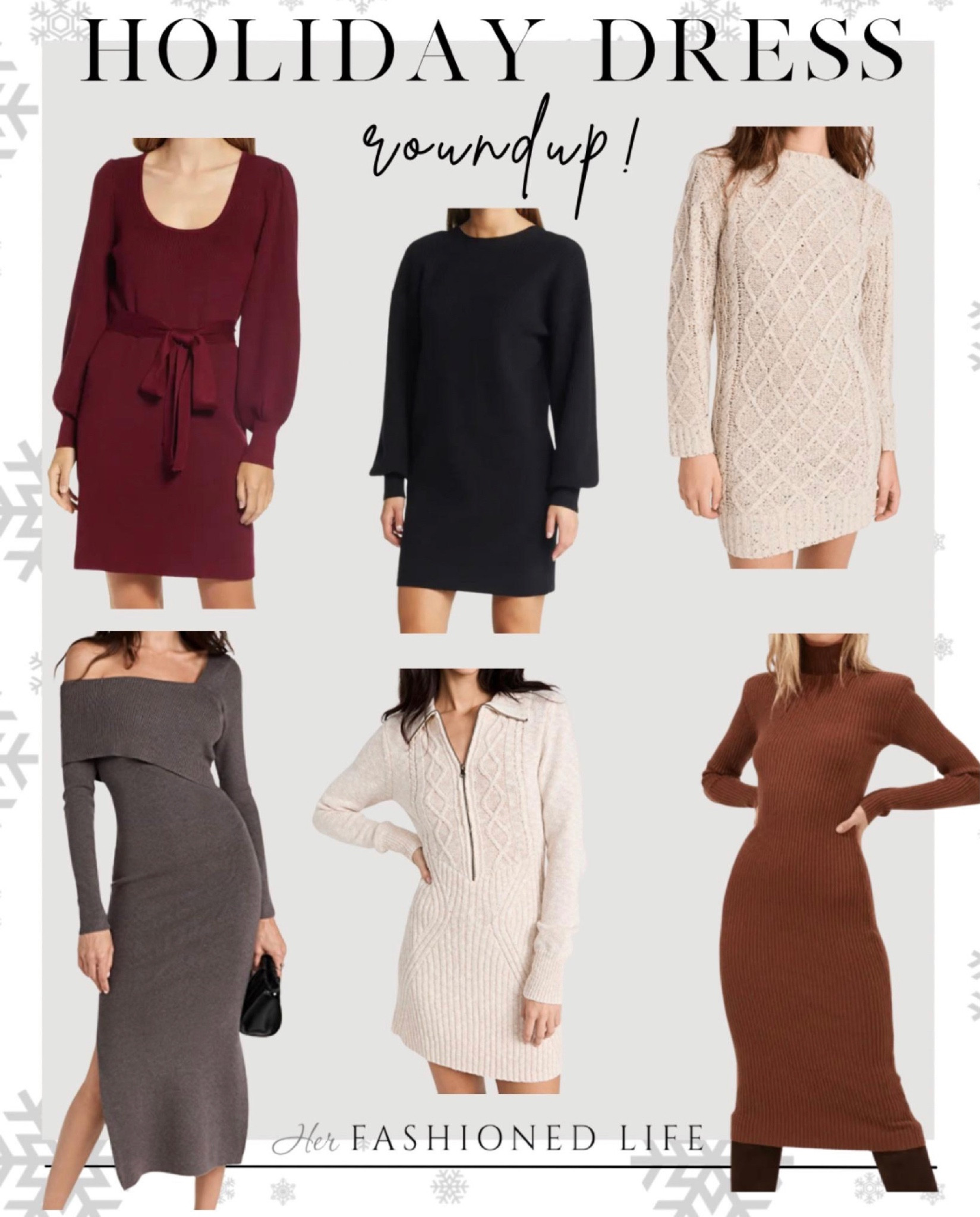 Holiday Party Dress roundup! 

Sweater Dress
Nordstrom Dress
Staud 
Shopbop 
Club Monaco

#LTKstyletip #LTKSeasonal #LTKHoliday