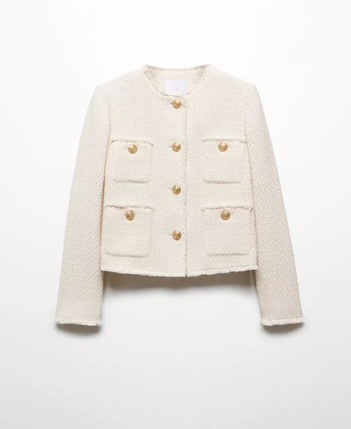 MANGO Women's Pocket Tweed Jacket - Macy's | Macy's