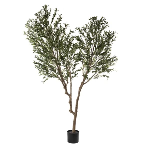 96'' Faux Olive Tree Tree in Pot Liner | Wayfair North America