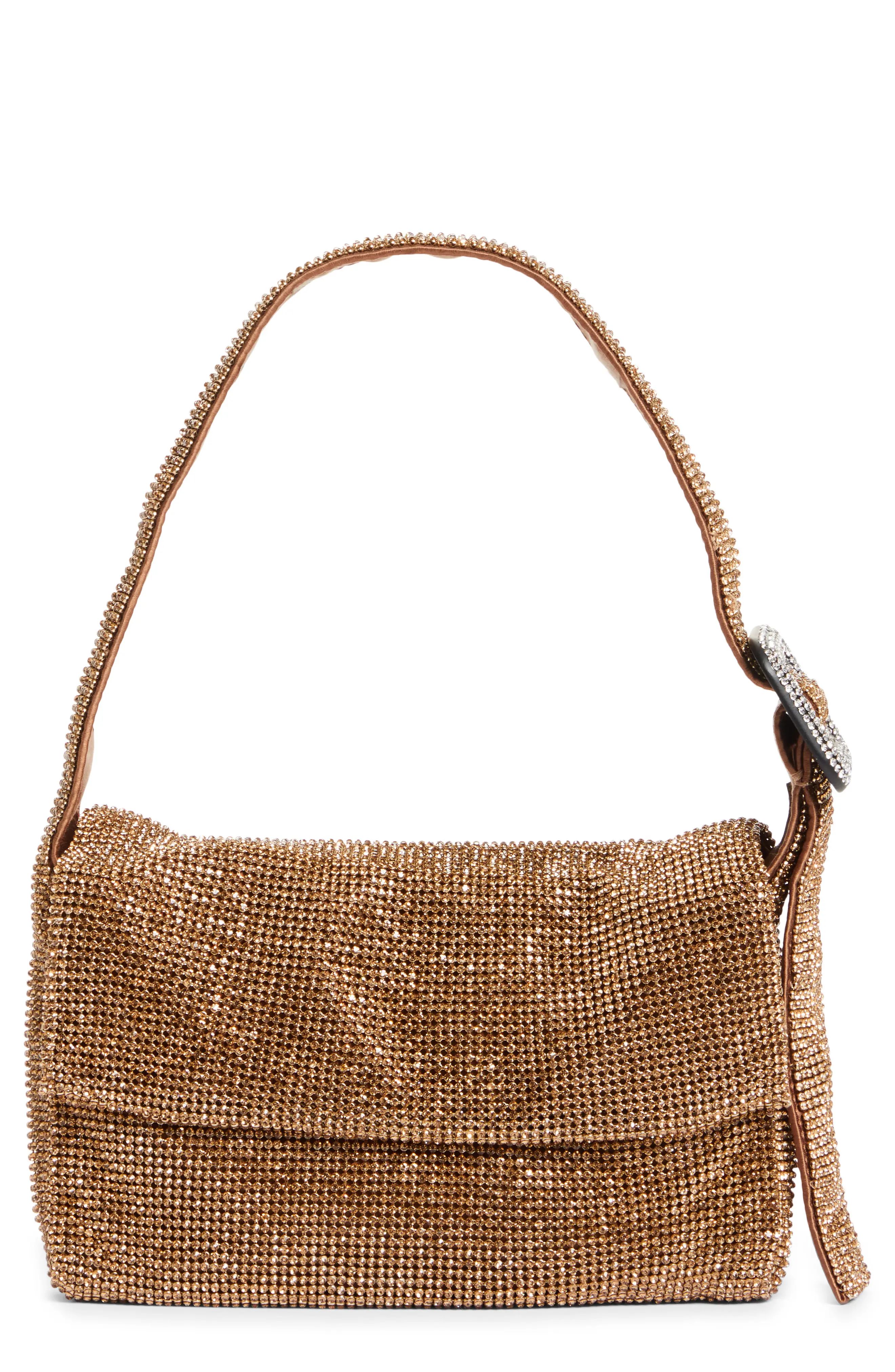Benedetta Bruzziches Vitty Mignon Crystal Mesh Shoulder Bag in Dipping In Mousse at Nordstrom | Nordstrom