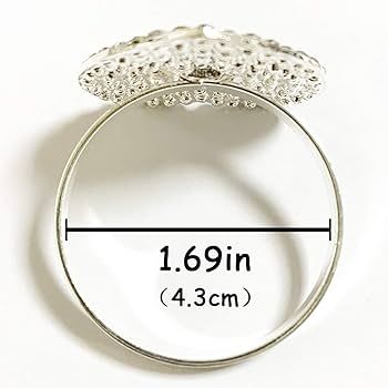 LogHog Wedding Napkin Rings Set of 4, Handmade Heart-Shaped Napkin Rings for Banquet, Birthday, T... | Amazon (US)