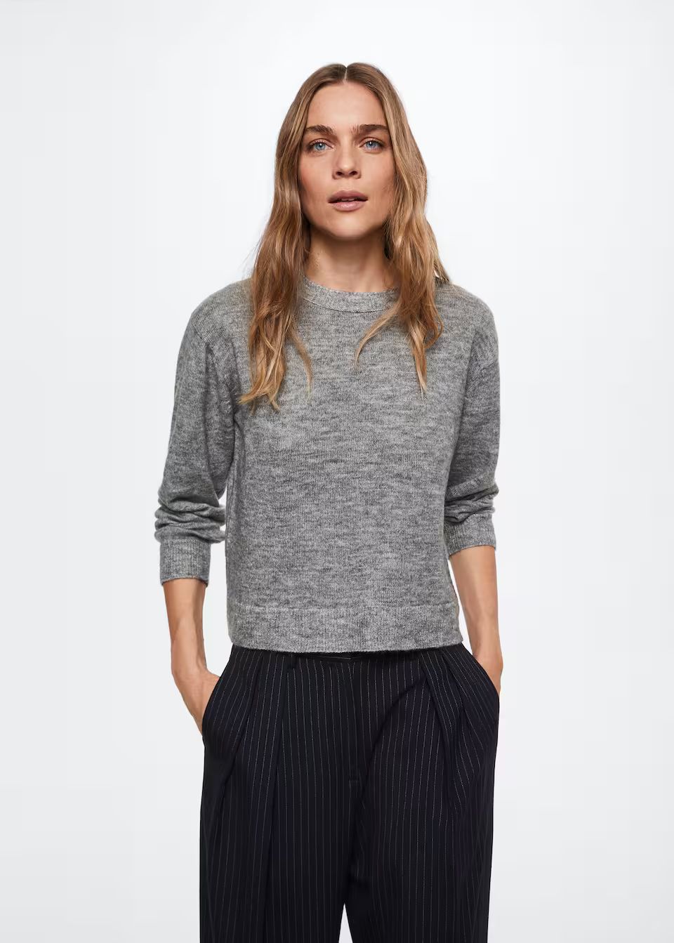 Wool-blend knit sweater | MANGO (US)