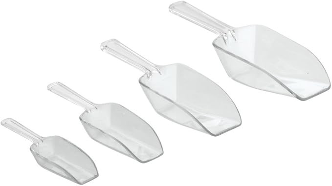 iDesign BPA-Free Plastic Multi-Purpose Measuring Scoops in Multiple Sizes - Clear (Set of 4) | Amazon (US)