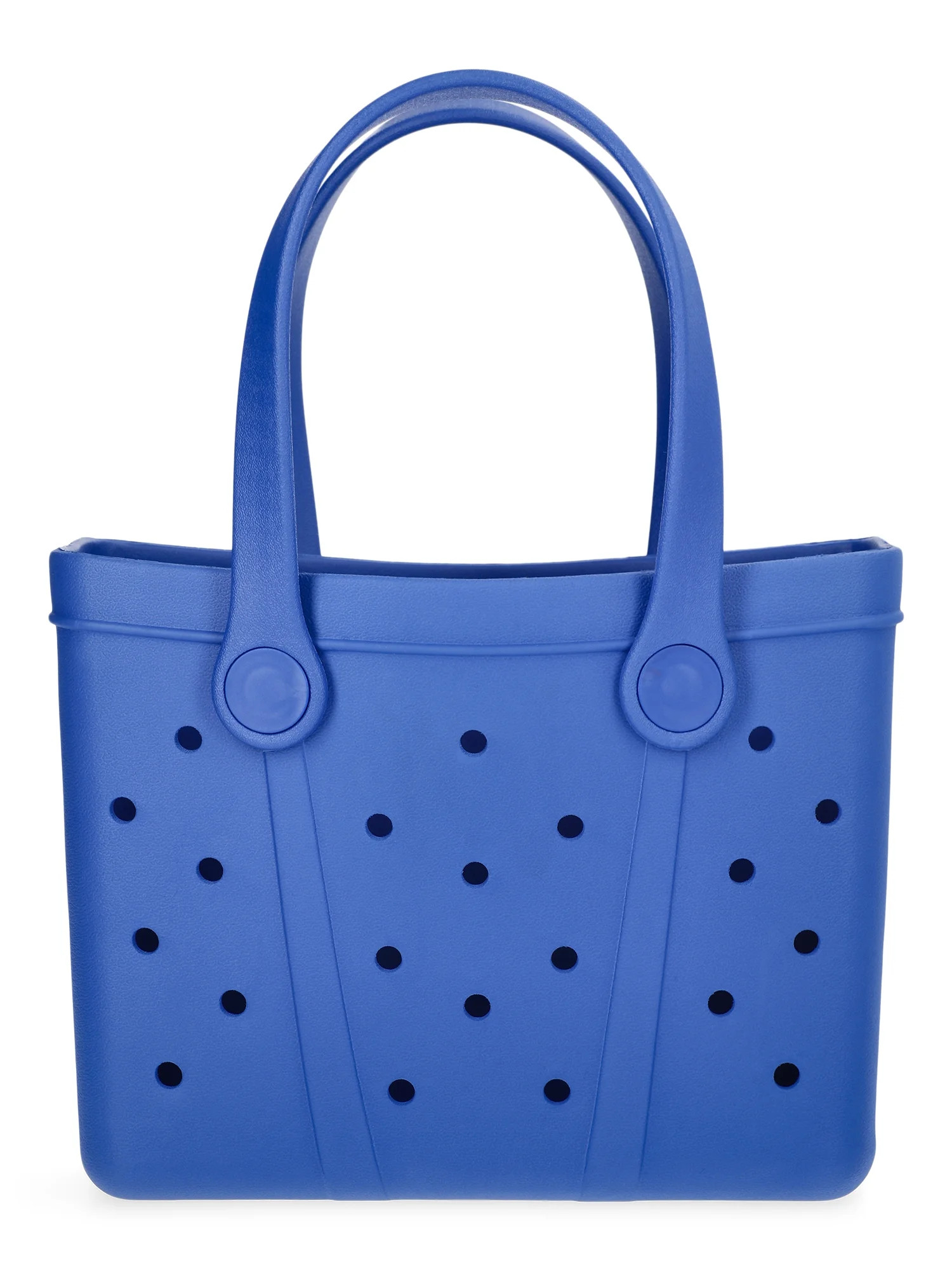 Time and Tru Women's Lightweight Mini Beach Tote Bag, Blue | Walmart (US)