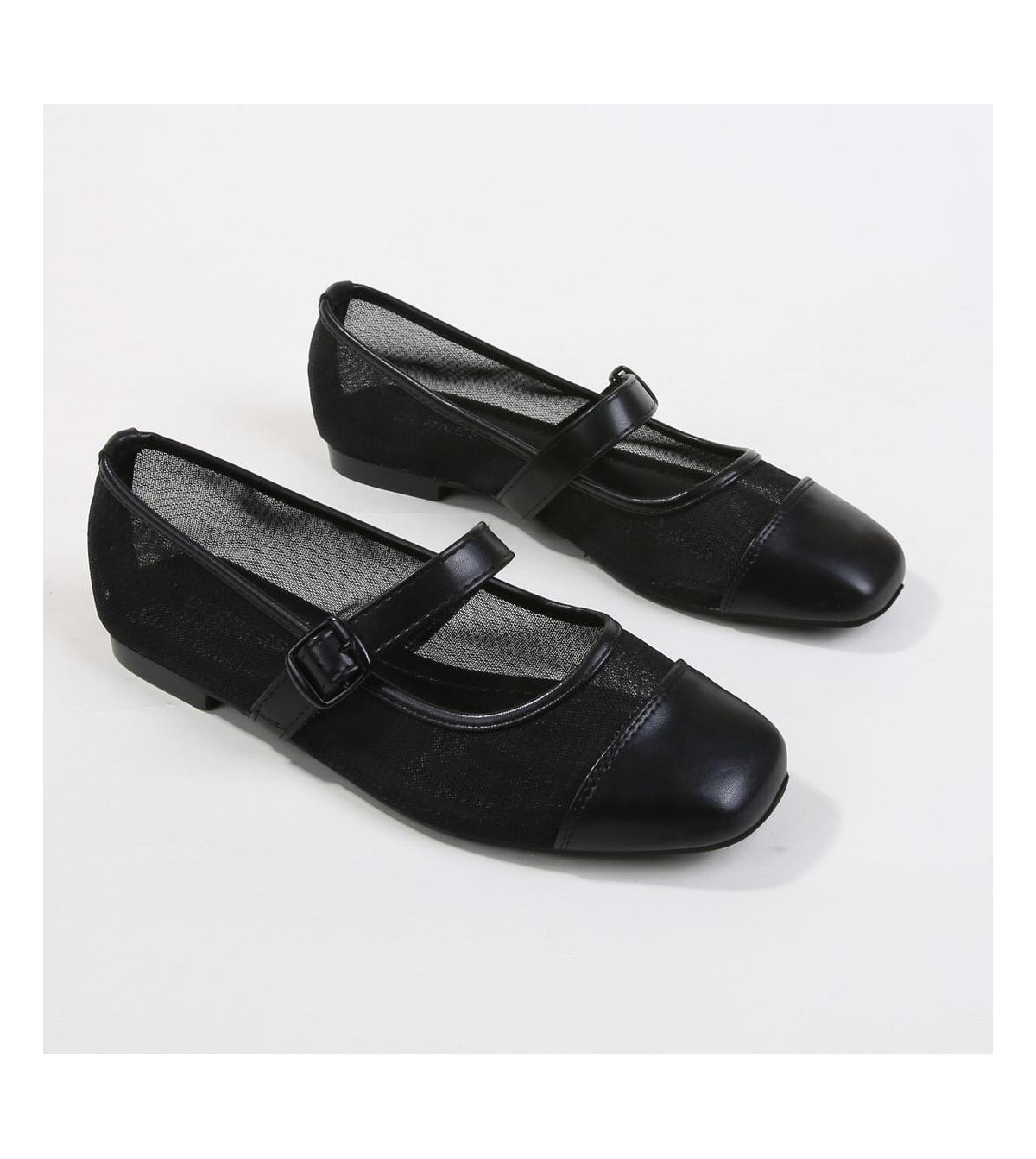 Berness Bona Mesh Mary Jane Flats - Black | Macy's