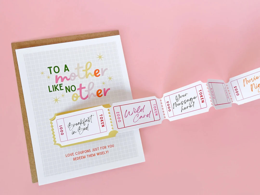 Personalized Love Coupon Book for Mom – Unique Birthday or Mother's Day Gift | Etsy (US)