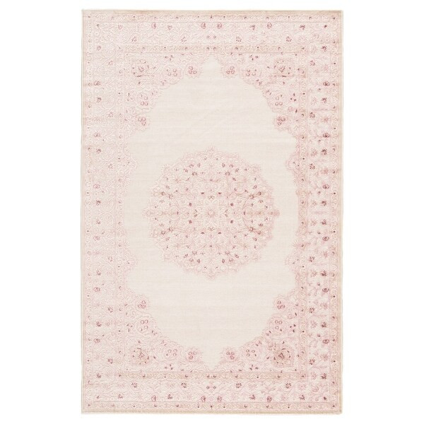 Copper Grove Pascal Medallion Area Rug - 5' x 7'6" - Pink/White | Bed Bath & Beyond