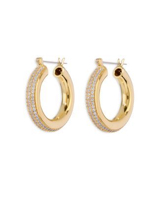 Baby Amalfi Pavé Stripe Tubular Hoop Earrings in Gold Tone | Bloomingdale's (US)