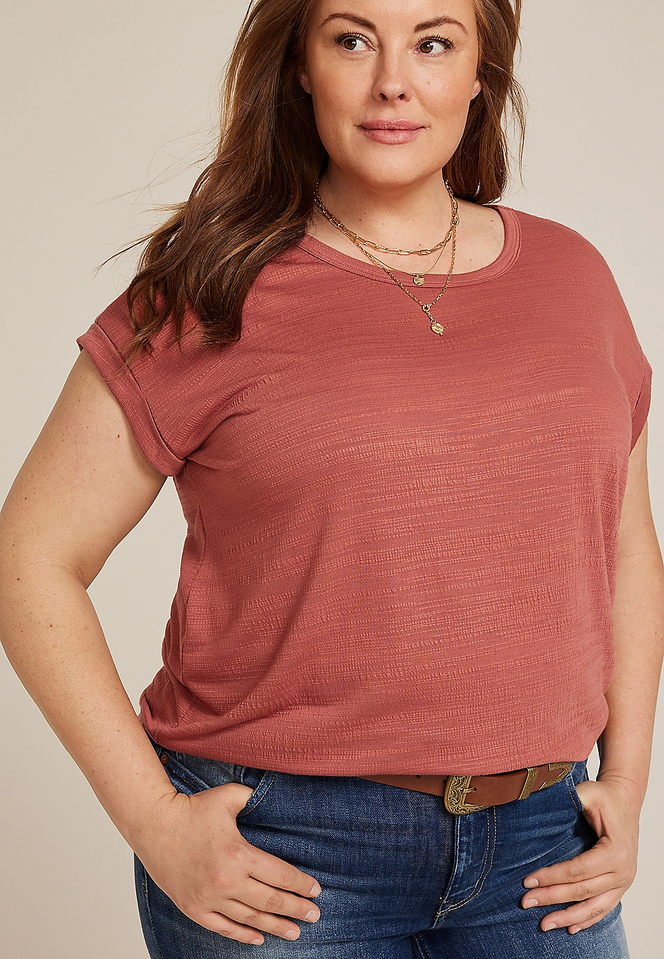 Gold Triple Layered Coin Necklace | Maurices